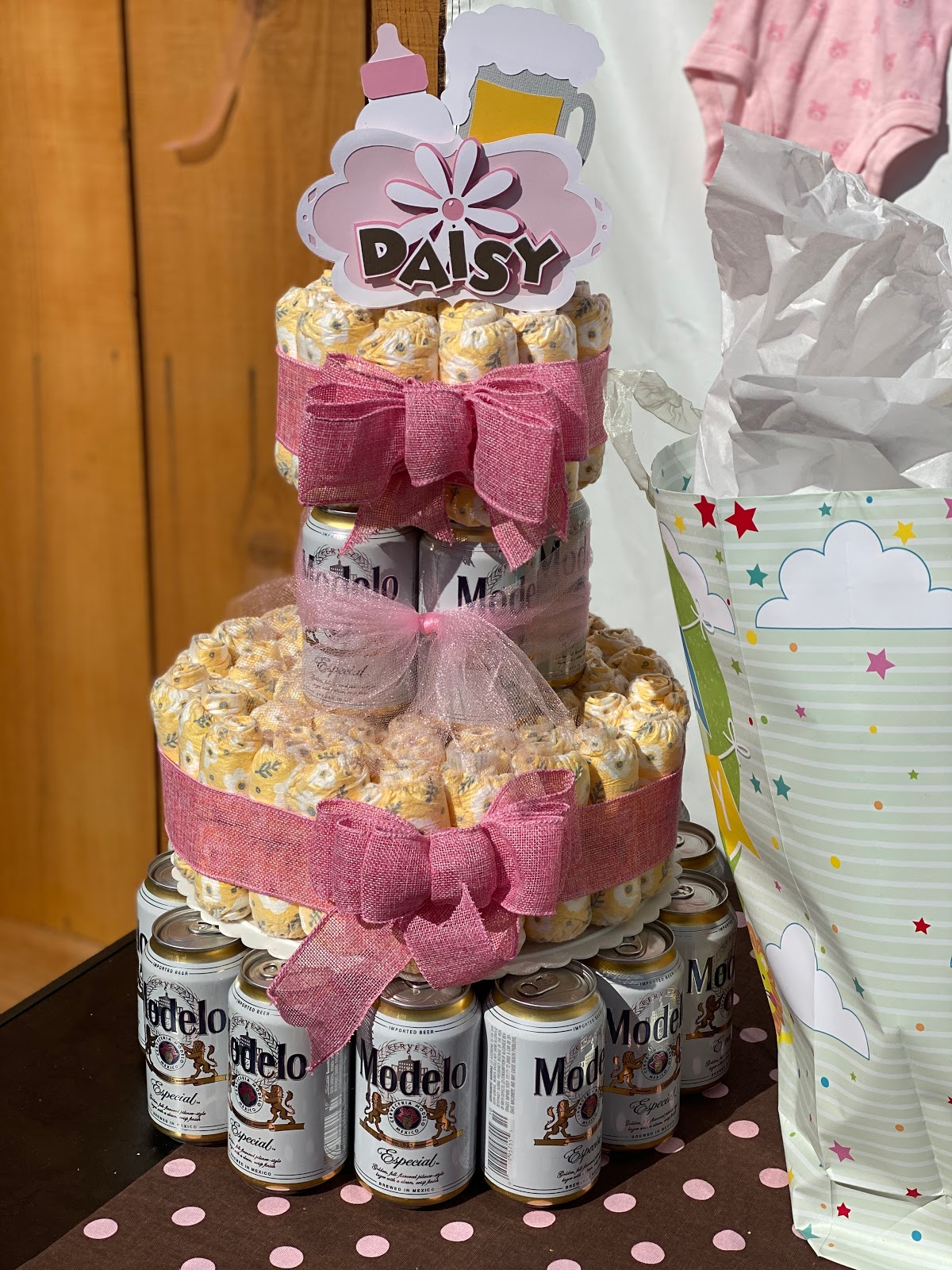 beer and diaper cake