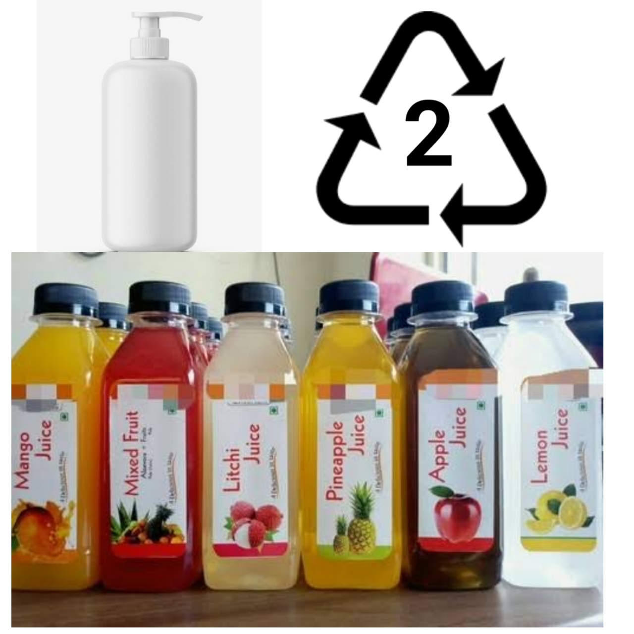 What does the triangle on bottles mean?