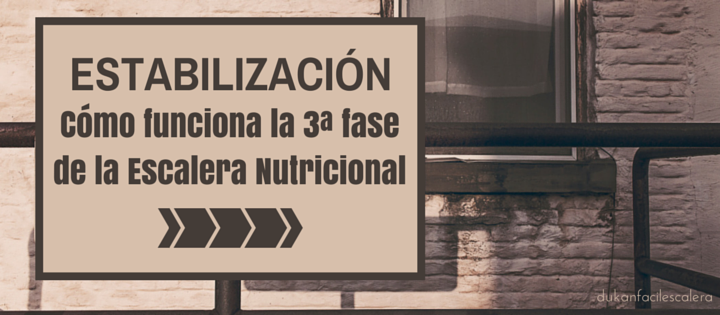 Cómo funciona la tercera y definitiva fase estabilización del nuevo método de adelgazamiento de Dukan ,LA ESCALERA NUTRICIONAL,fase imprescindible y definitiva para no volver a engordar.