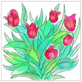 Nicole’s Free Coloring Pages: TULIPS * COLORING PAGE