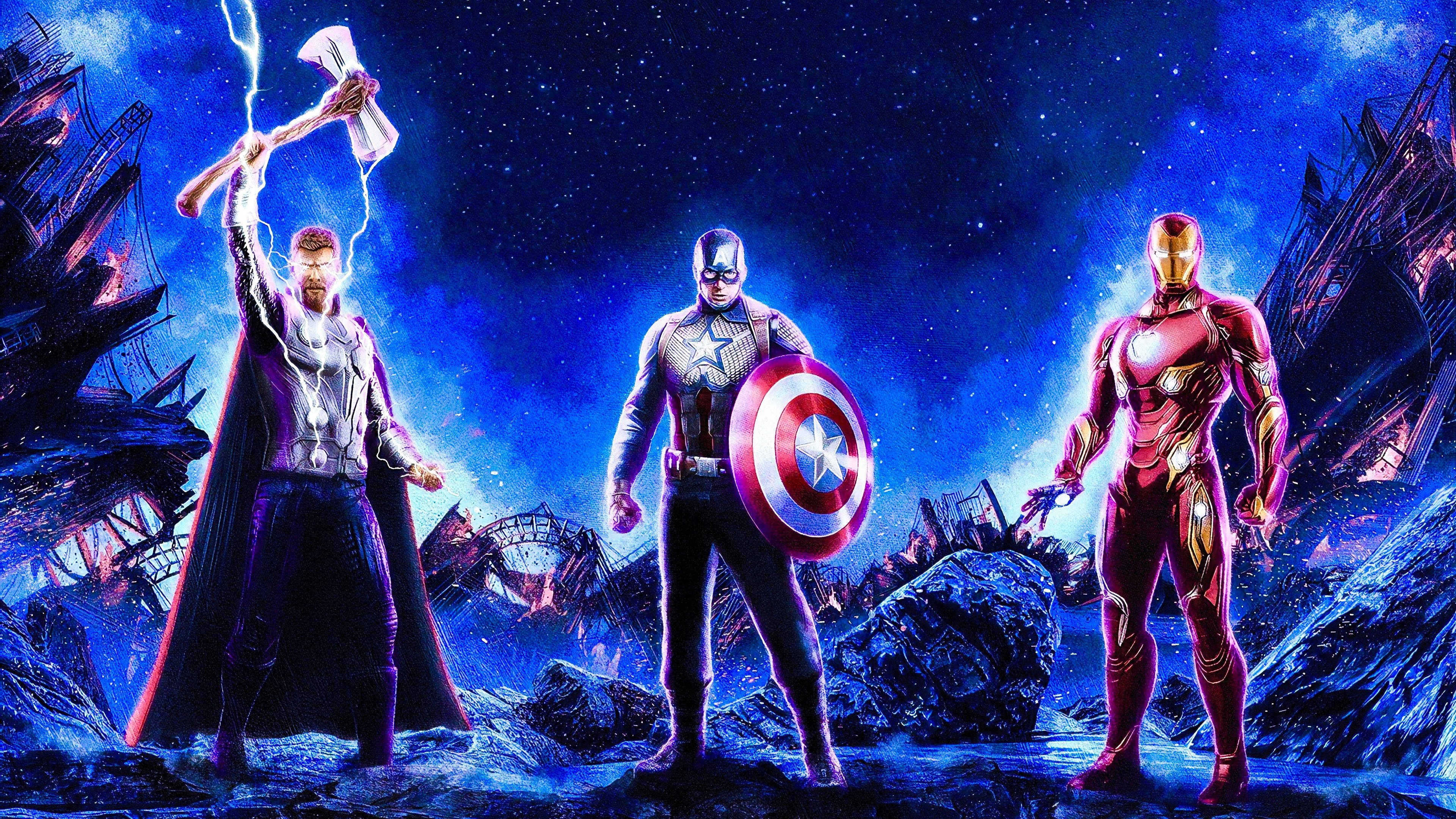avengers endgame thor captain america