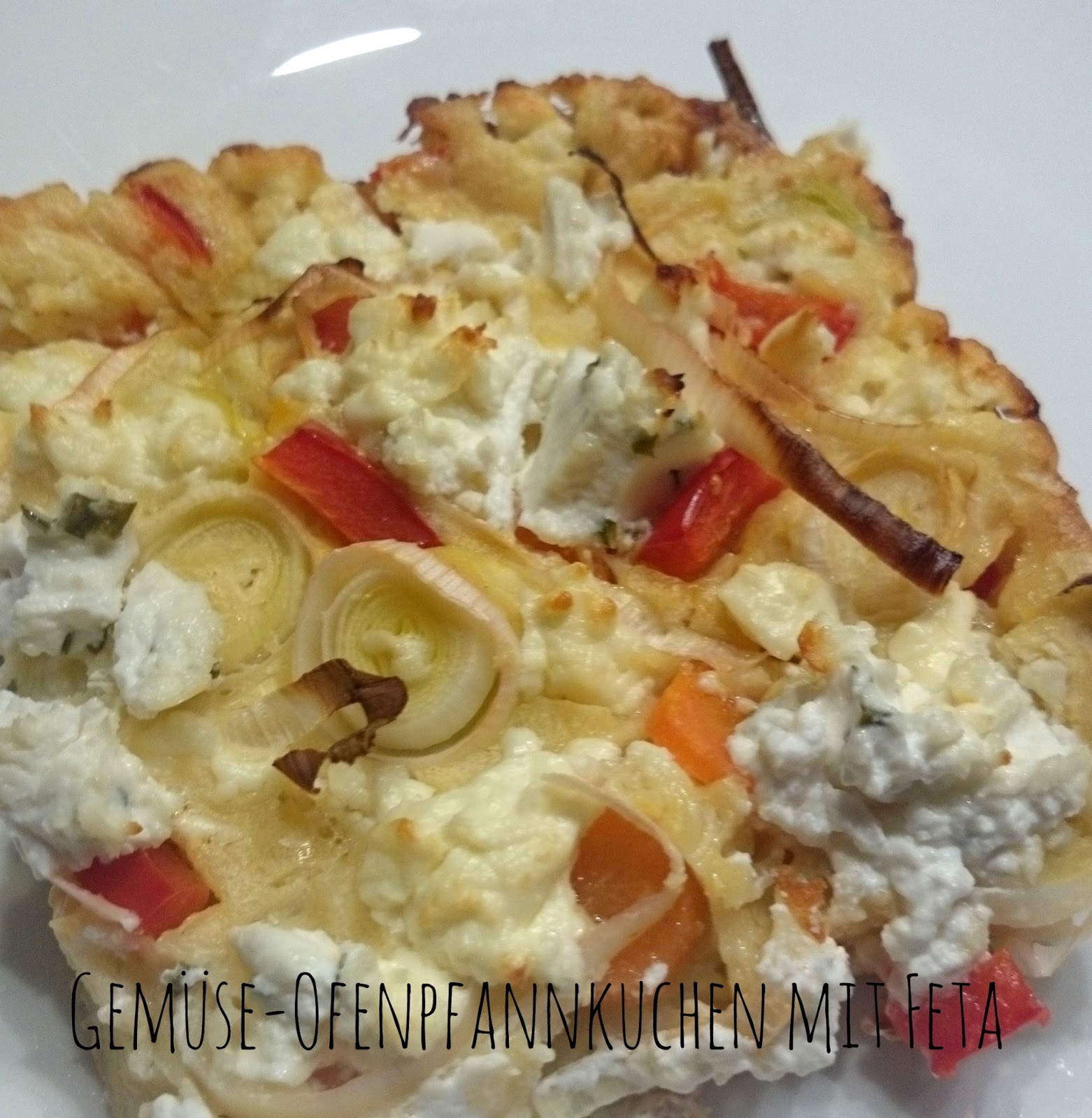 Recipe oven-pancake with vegetables and feta