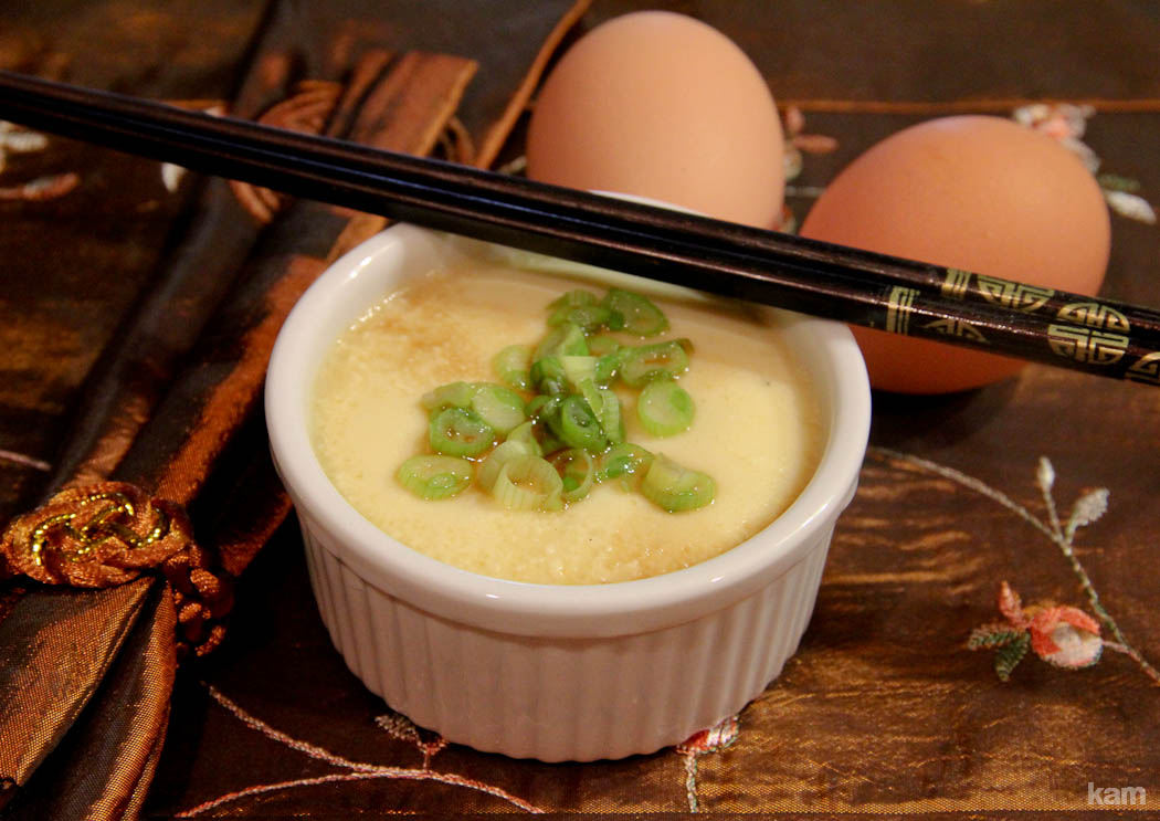 Savory Chinese Steamed Egg Custard (Zheng Ji Dan Geng)