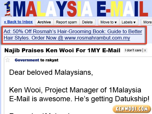 1malaysia email advert