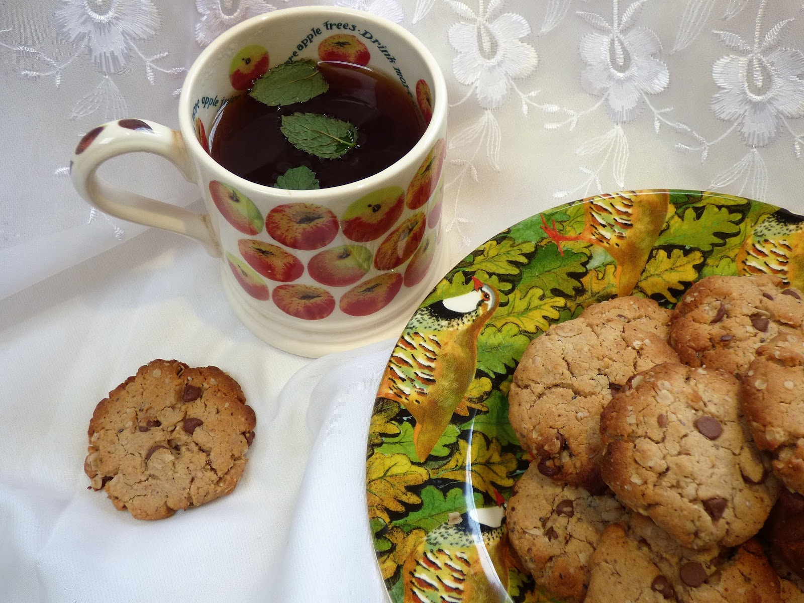 Chez Maximka Peanut, cashew & pecan butter oat cookies with chocolate