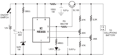 Car Mobile Phone Charger Circuit schematics