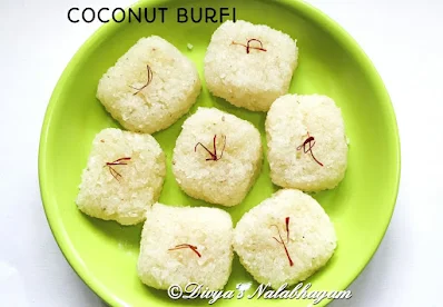 Coconut Barfi /Nariyal Barfi/Thengai Barfi
