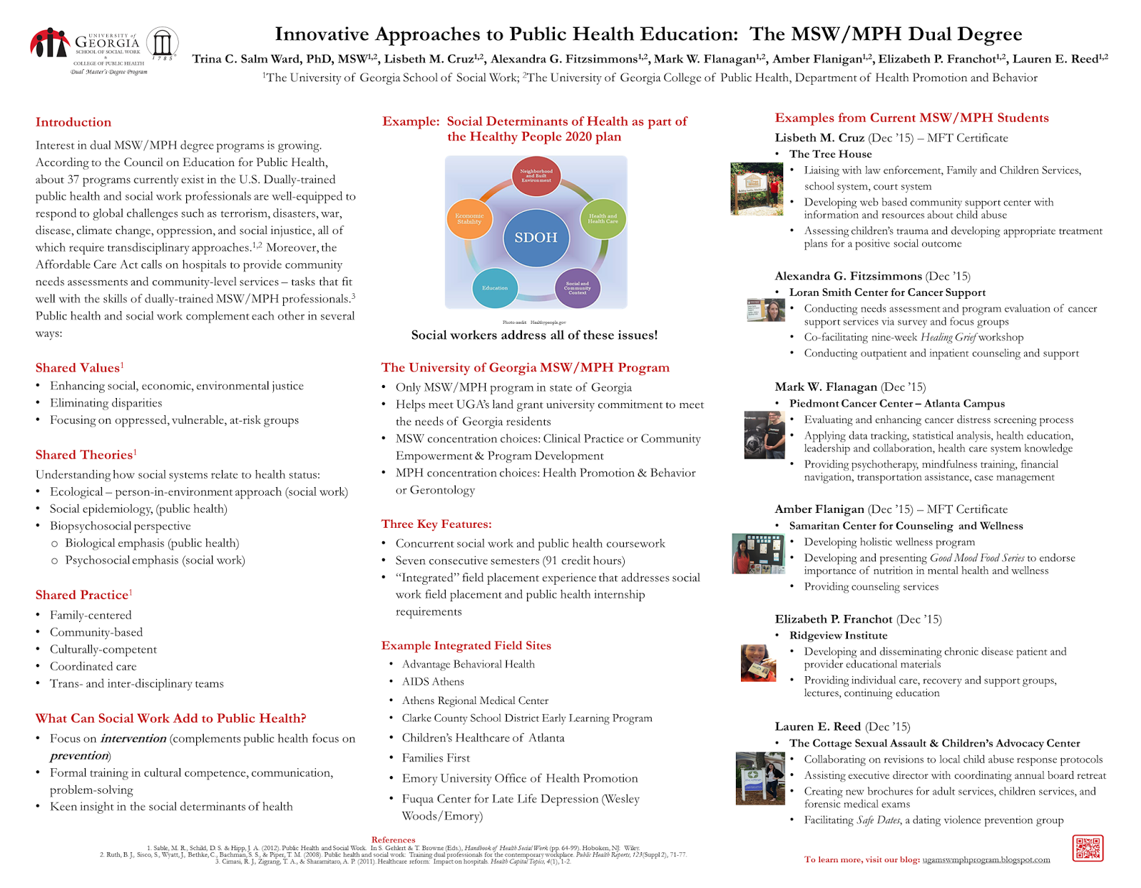 The University of Dual MSW MPH Program Dual Degree Students