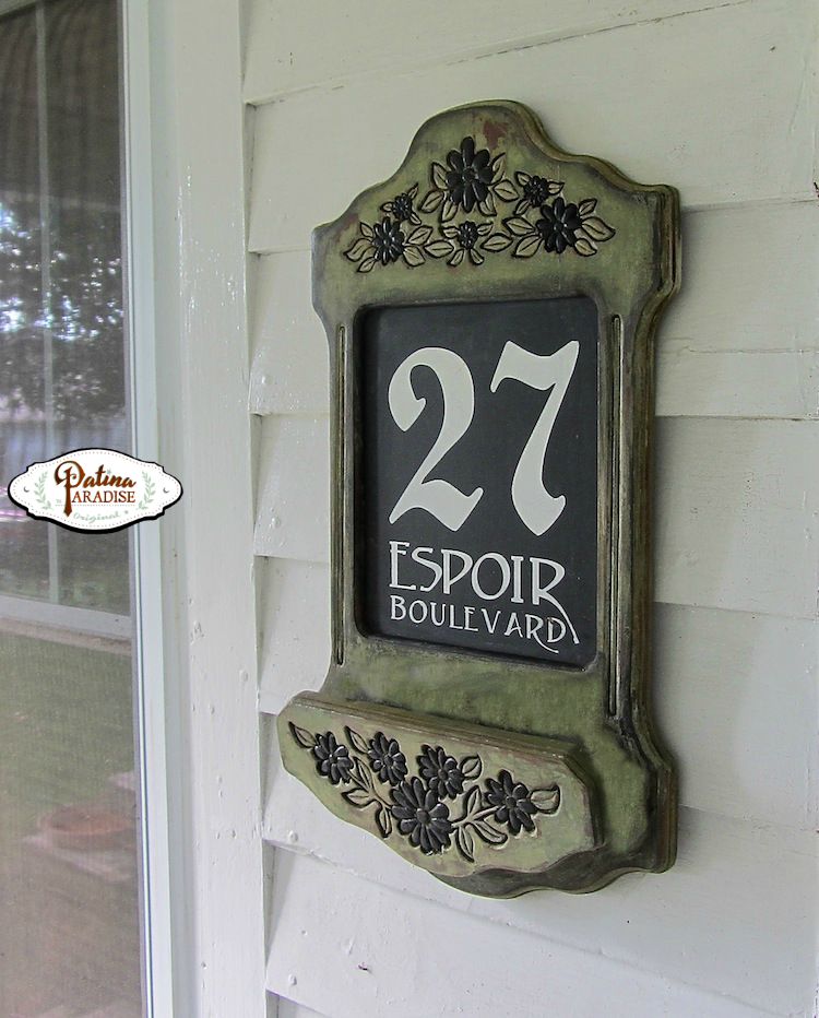 DIY Home Address Plaque - Patina Paradise