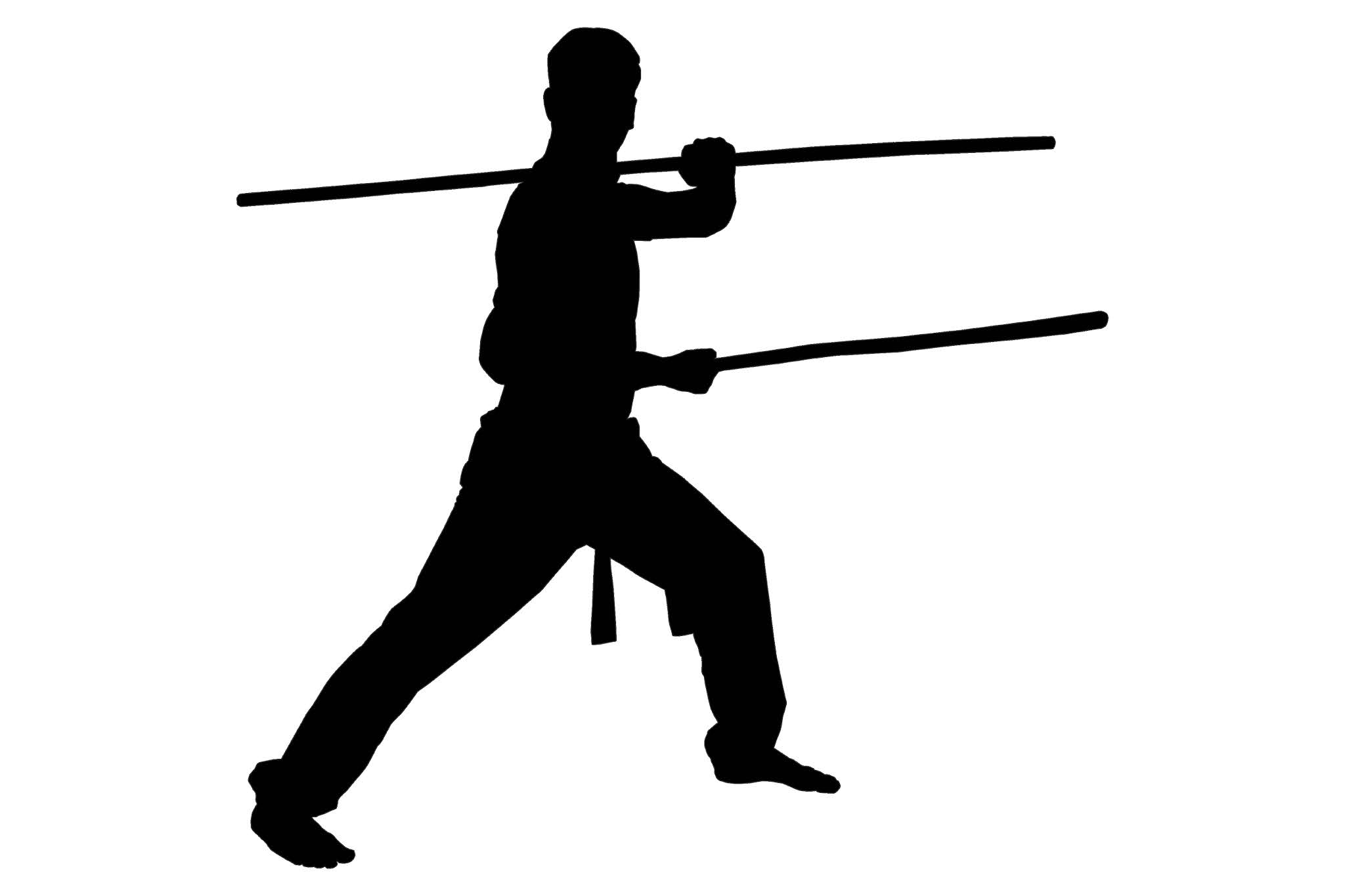 Panchabootha International Martial Arts Academy: Silambam Clipart , vector