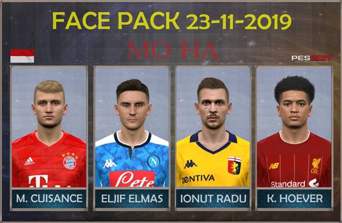 New Face Pack 23 11 2019 Pes 2017 Patch Pes New Patch Pro Evolution Soccer