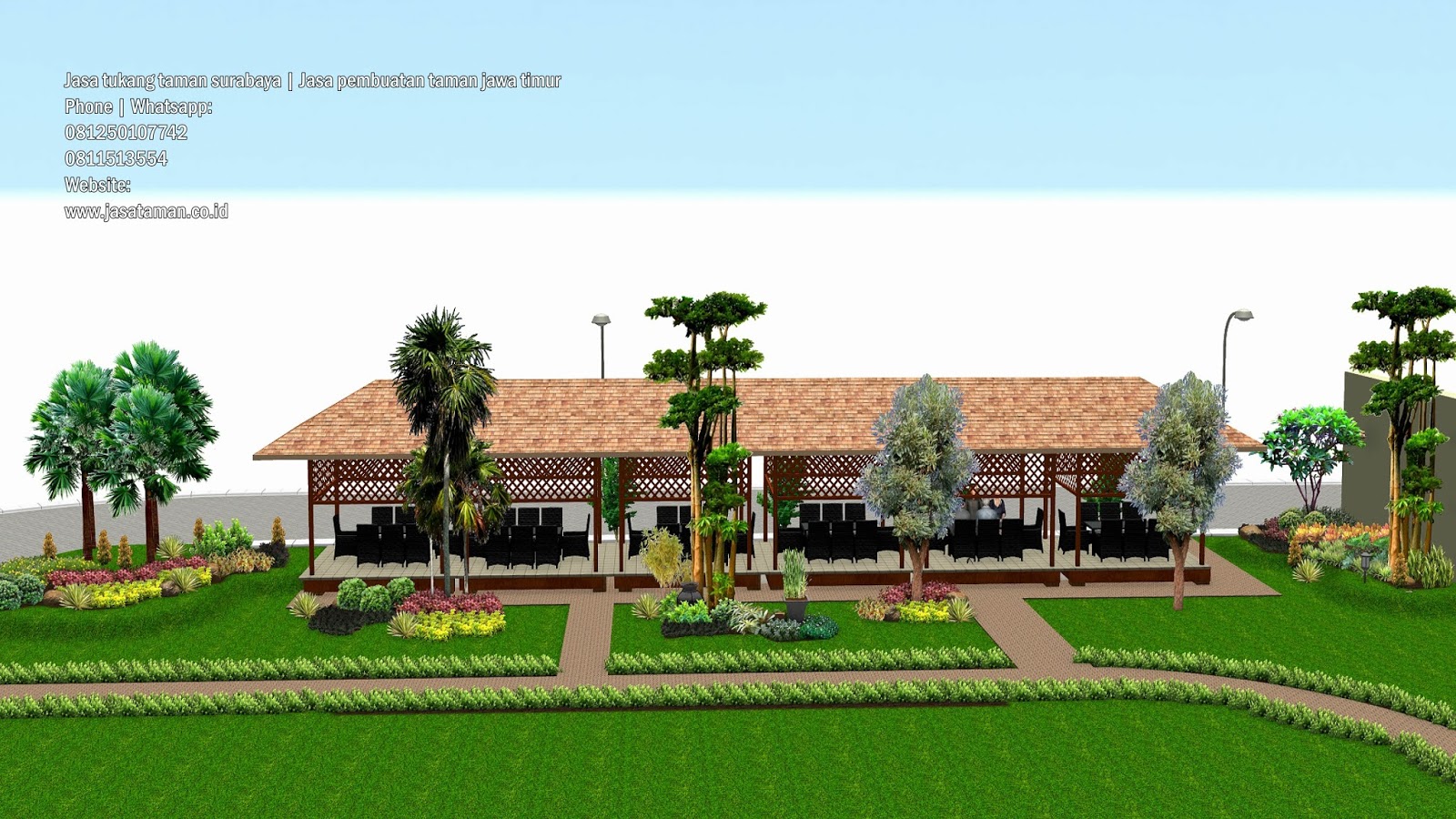 DESAIN TAMAN PABRIK - TANAMAN HIAS TAMAN