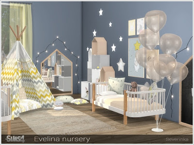 Детская в скандинавском стиле — наборы мебели и декора для Sims 4 со ссылками для скачивания
