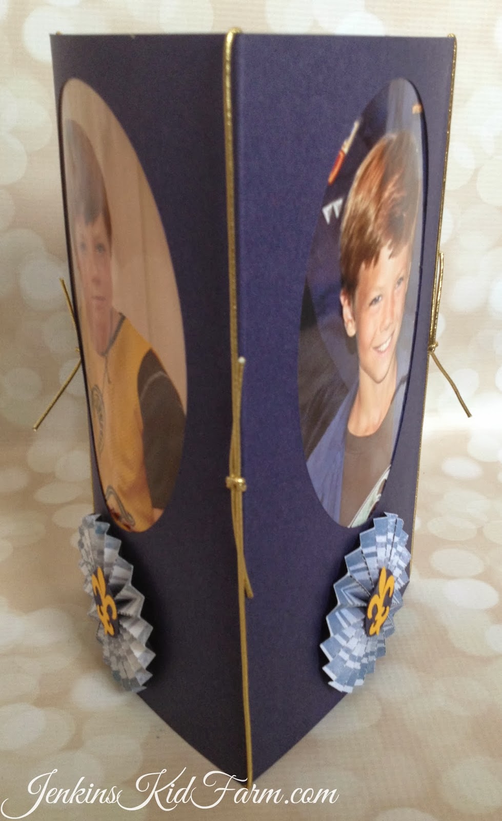 Jenkins Kid Farm Blue And Gold Banquet Centerpiece Tri fold Photo Frame jenkins-kid-farm-blue-and-gold-banquet-centerpiece-tri-fold-photo-frame