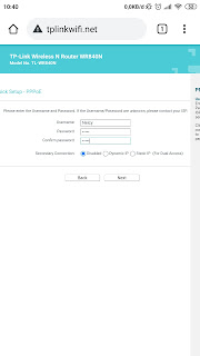autentikasi PPPoE tplink wr840n