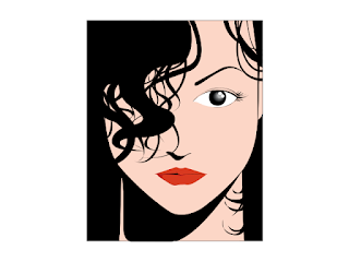 DOMAWE.net: Flowing Hair Girl Vector