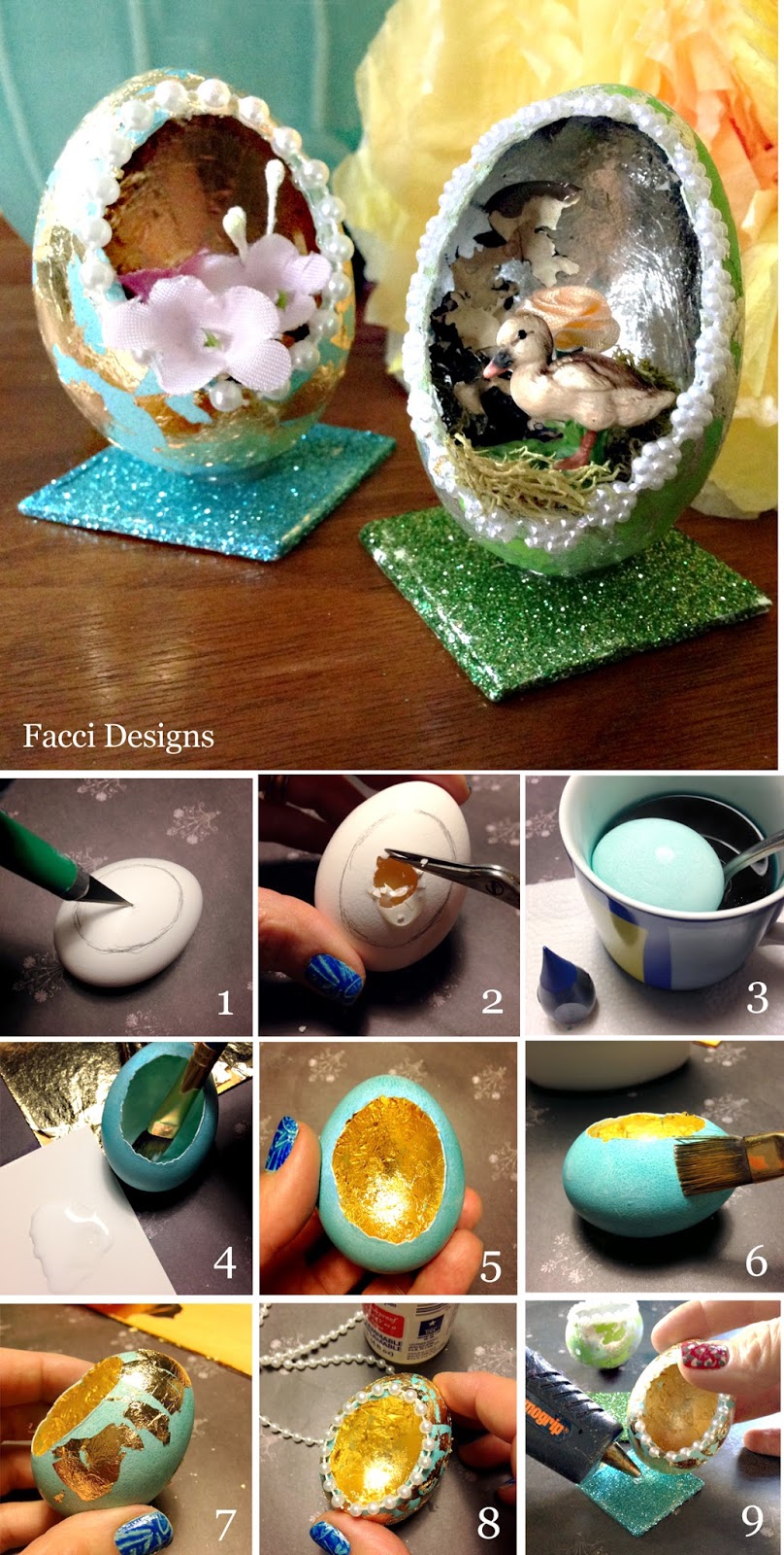 FACCI DESIGNS How To Decorate the Inside of a Pretty Egg