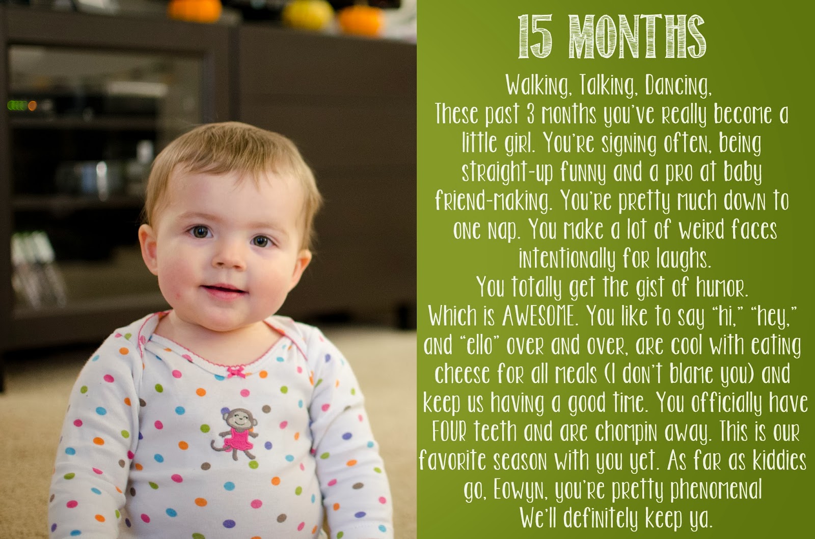 15 Months :: Walking Girl! | Celebrating Daily