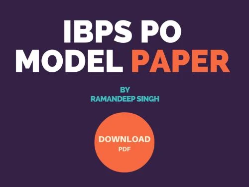 ibps-po-prelims-model-paper