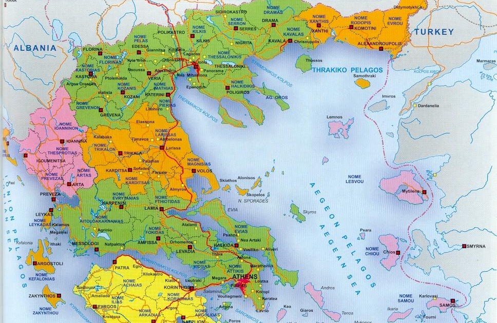 görögország térkép magyarul