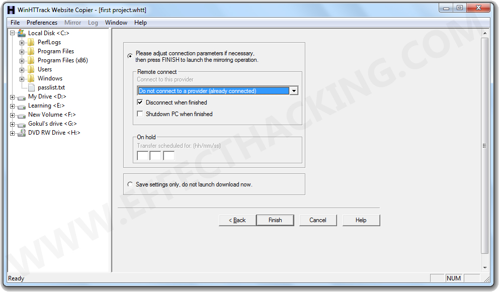 HTTrack site Copier A Free site Mirroring Tool