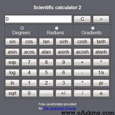 calculator for free : eAskme