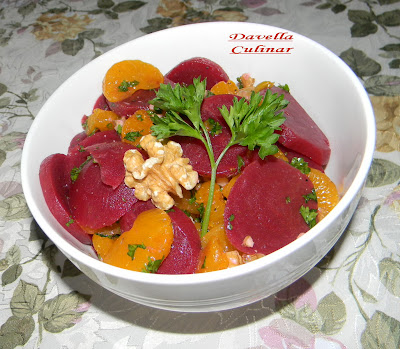Salade de betteraves et mandarins / Salată de sfeclă rosie cu mandarine