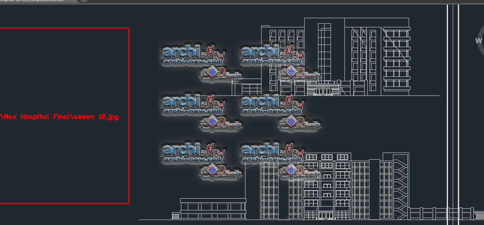 Hospital 260 beds Dwg Archinew Free Dwg file Blocks Cad autocad