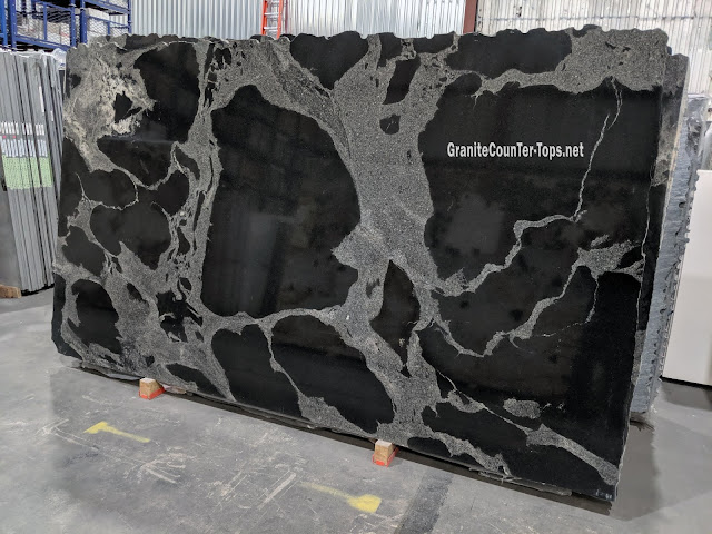 Python Black Natural Stone Granite Slab