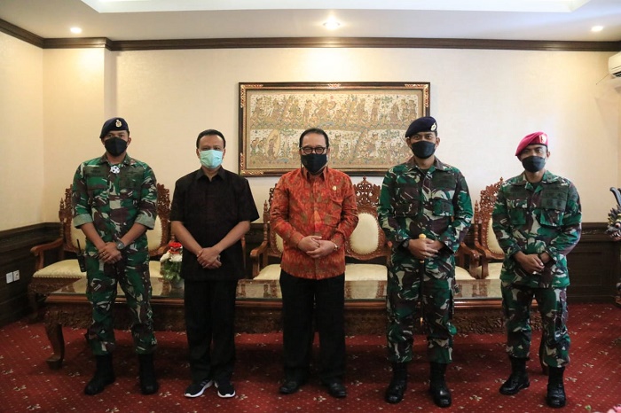 Perkuat Sinergi TNI dan Pemprov, Danlanal Denpasar Temui Wagub Bali
