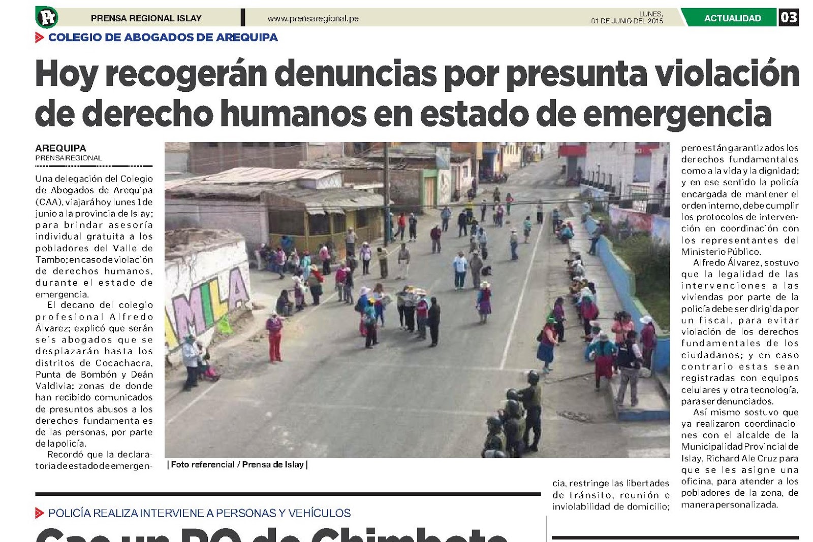 GRUPO INICIATIVA ANTICORRUPCION ILO Hoy recogerán denuncias por