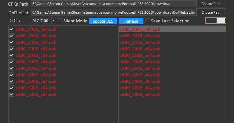 Dpfilelist Generator Tool V1 2 Dlc 7 0 Pes 2020 Pes Patches