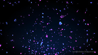 Sweet Blue Pink Heart Confetti Flakes Celebratory Party Explosion Background