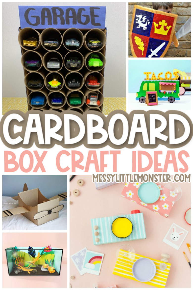 The CUTEST Cardboard Box Crafts for Kids - Messy Little Monster