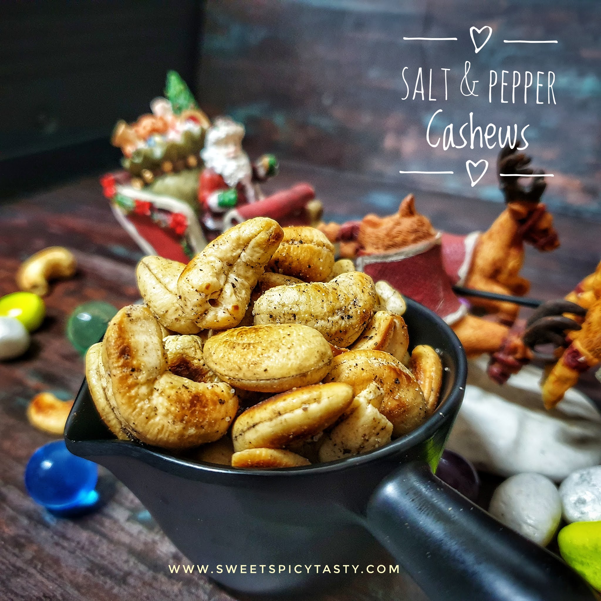 Sweet Spicy Tasty Salt & Pepper Cashews