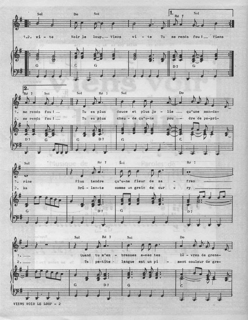 Téléchargement 65+ La Fleur Aux Dents Partition By Doodle