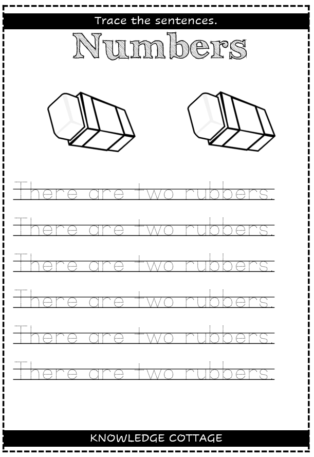 Numbers Worksheet : Free Printable