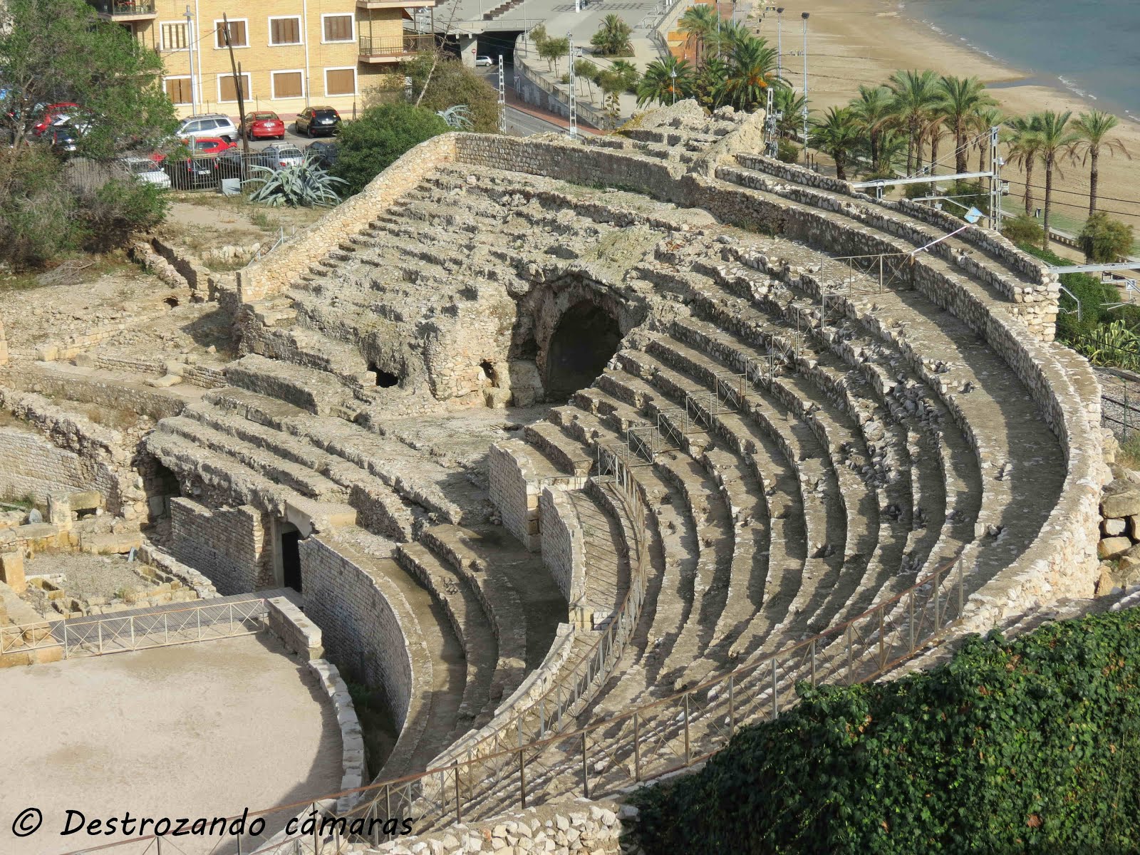 Destrozando cámaras Anfiteatro romano de Tarragona