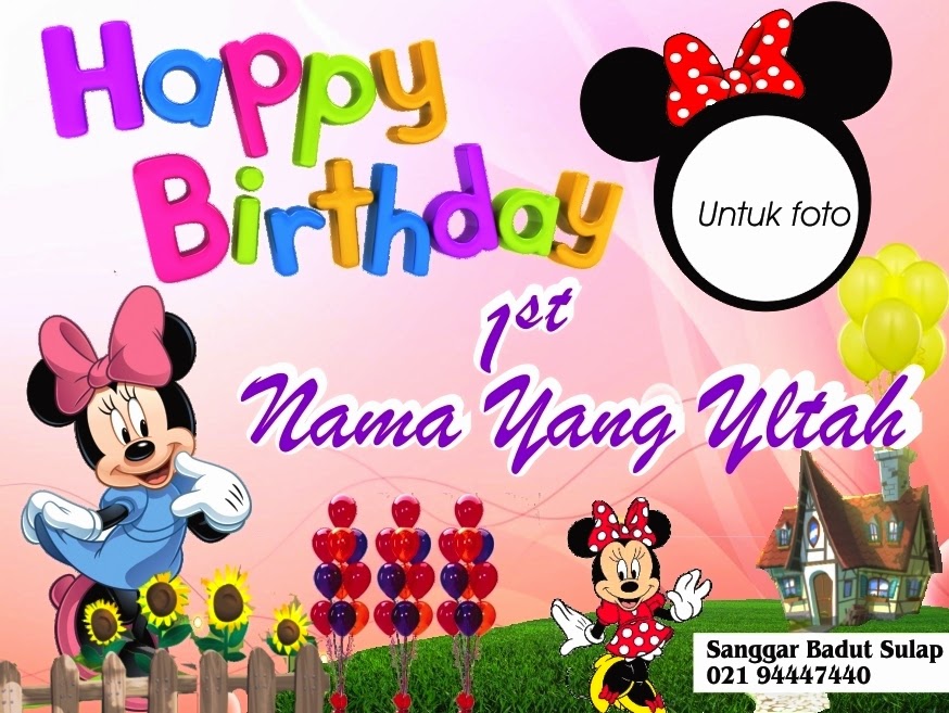 Sanggar Badut Sulap Free vektor Banner Ultah bisa download
