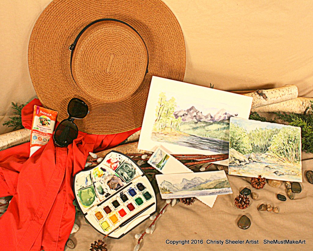 She Must Make Art An Artist Packing For Summer Watercolor Art Kit