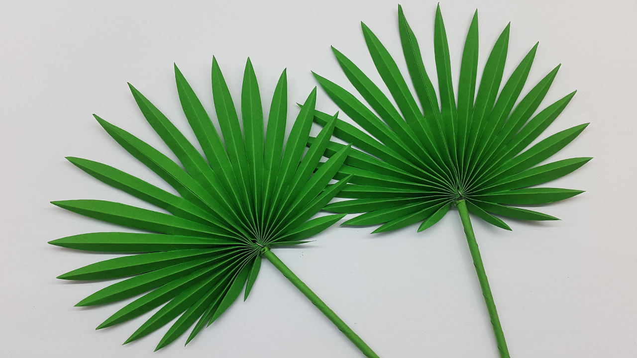 Colors Paper DIY Fan Palm Leaves Paper Leaves Paper Leaves Making