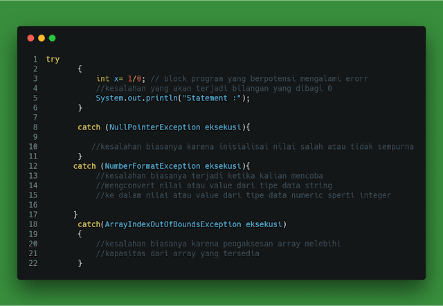 Belajar Mengenal Exception Handling Dalam Coding Java - Java Media Kita