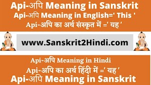 ᐈApi-अपि Meaning In Sanskrit✅ Api Meaning in Hindi|अपि meaning in
Hindi & English