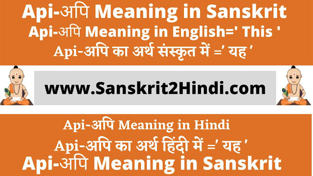 ►Api-अपि Meaning In Sanskrit✅ Api Meaning in Hindi|अपि meaning in Hindi & English