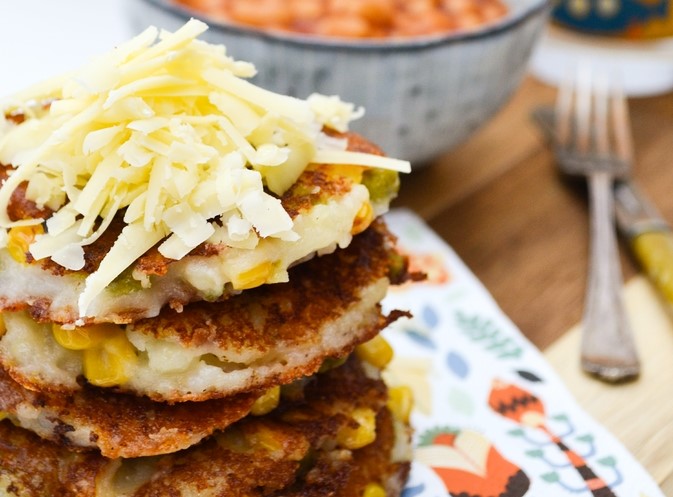 Onion and Cheddar Mashed Potato Cakes Recipe
