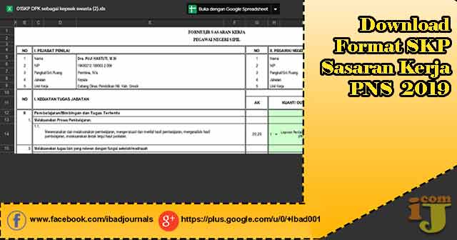 Pegawai Negeri Sipil pada Akhir Tahun Wajib untuk dilakukan Penilaian Prestasi Kerja Pegaw Download Format SKP Sasaran Kerja Pegawai Negeri Sipil 2019