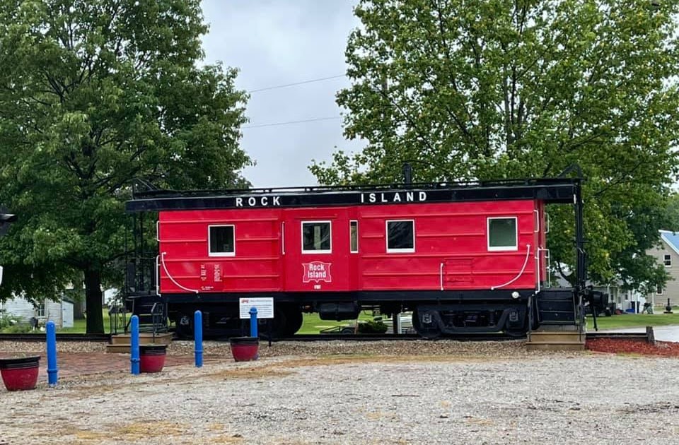 Towns and Nature Wilton, IA Rock Island Depot, Preserved Caboose and