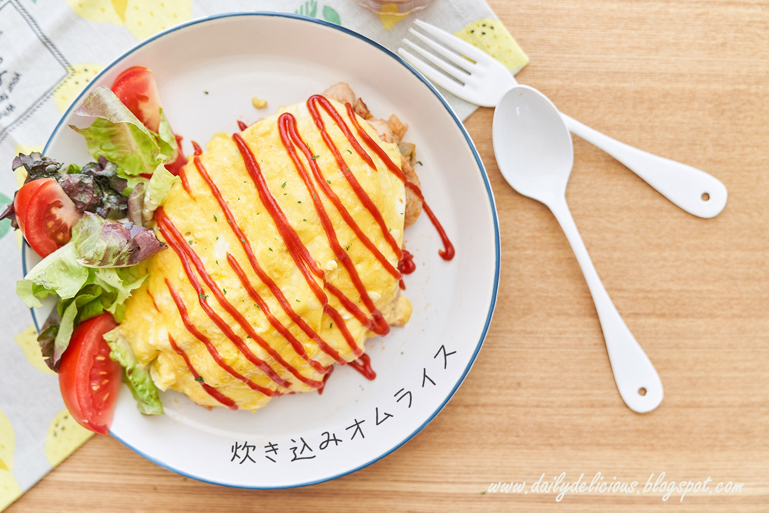 dailydelicious Rice cooker omelet rice