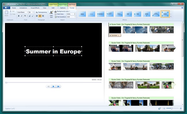 Windows Moviemaker in Windows 7