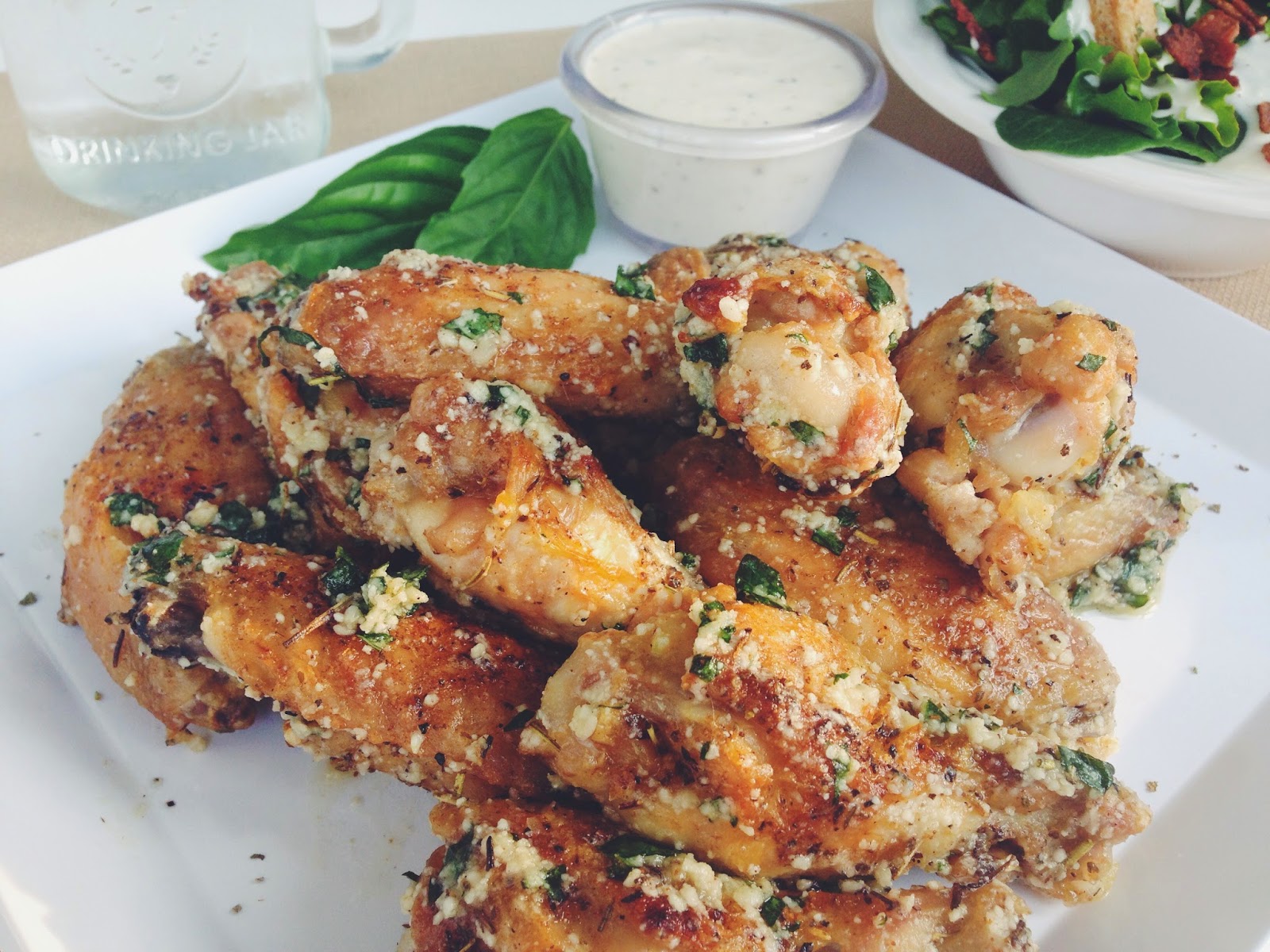 simply indecisive baked garlic parmesan wings